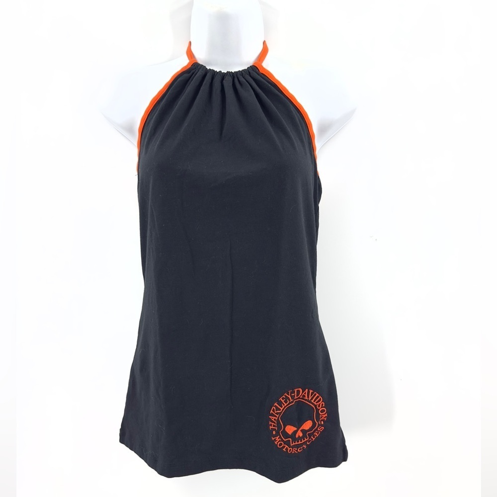 Harley Davidson Halter Top Womens Medium Embroidered Biker Cayman Islands